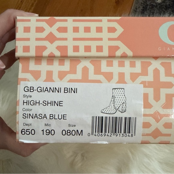 New in box Gianni Bini high shine sinasa blue.boots size 8 - Picture 13 of 16